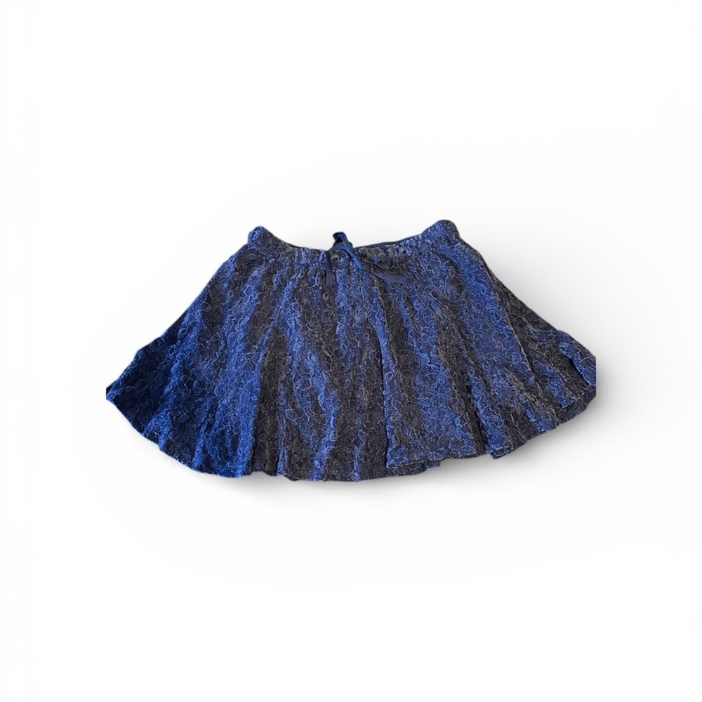 Aerie Navy Lace Skater Skirt. Size M